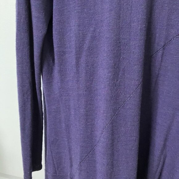 Ellen Tracy Cardigan Womens S Extra Fine Merino Wool Purple Waterfall Open Front - Picture 3 of 8